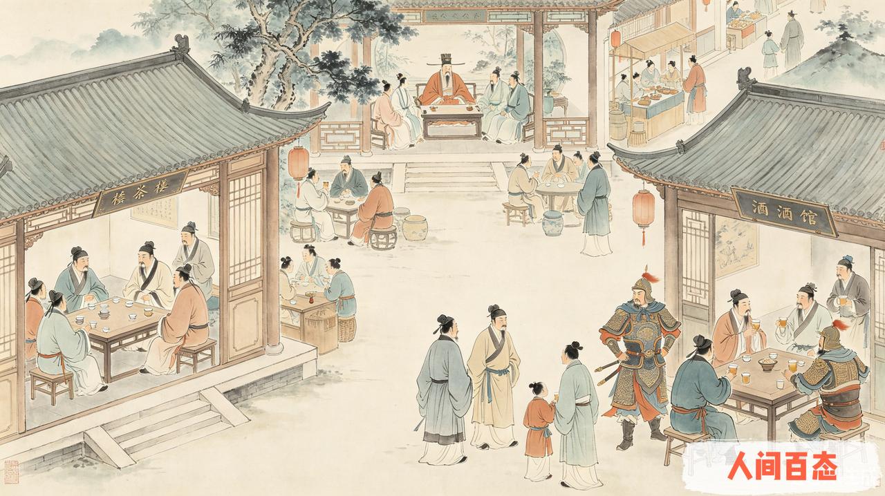 《人间百态》[作揖]
清茶一杯谈天下，浊酒一杯论英雄。

王公贵族弄权术。
文人
