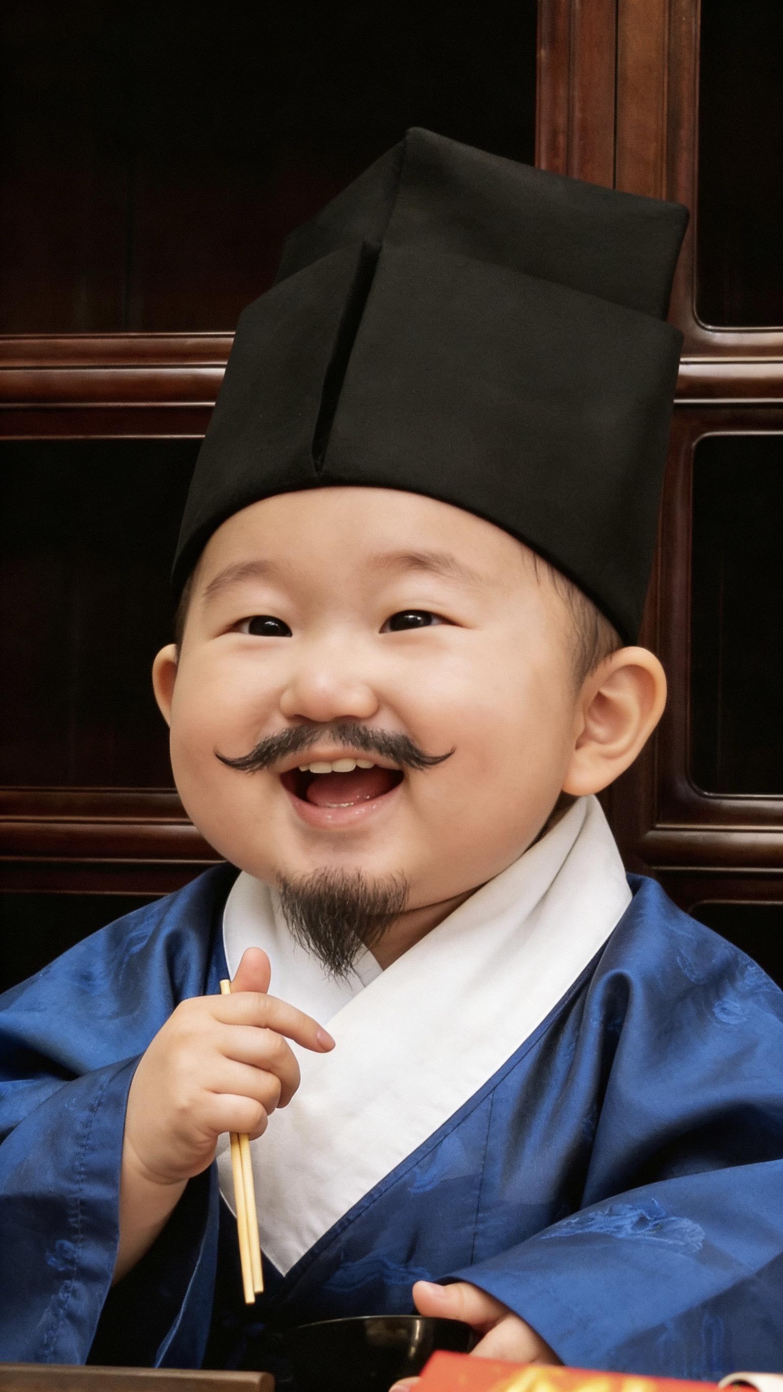 从小就爱穿汉服。