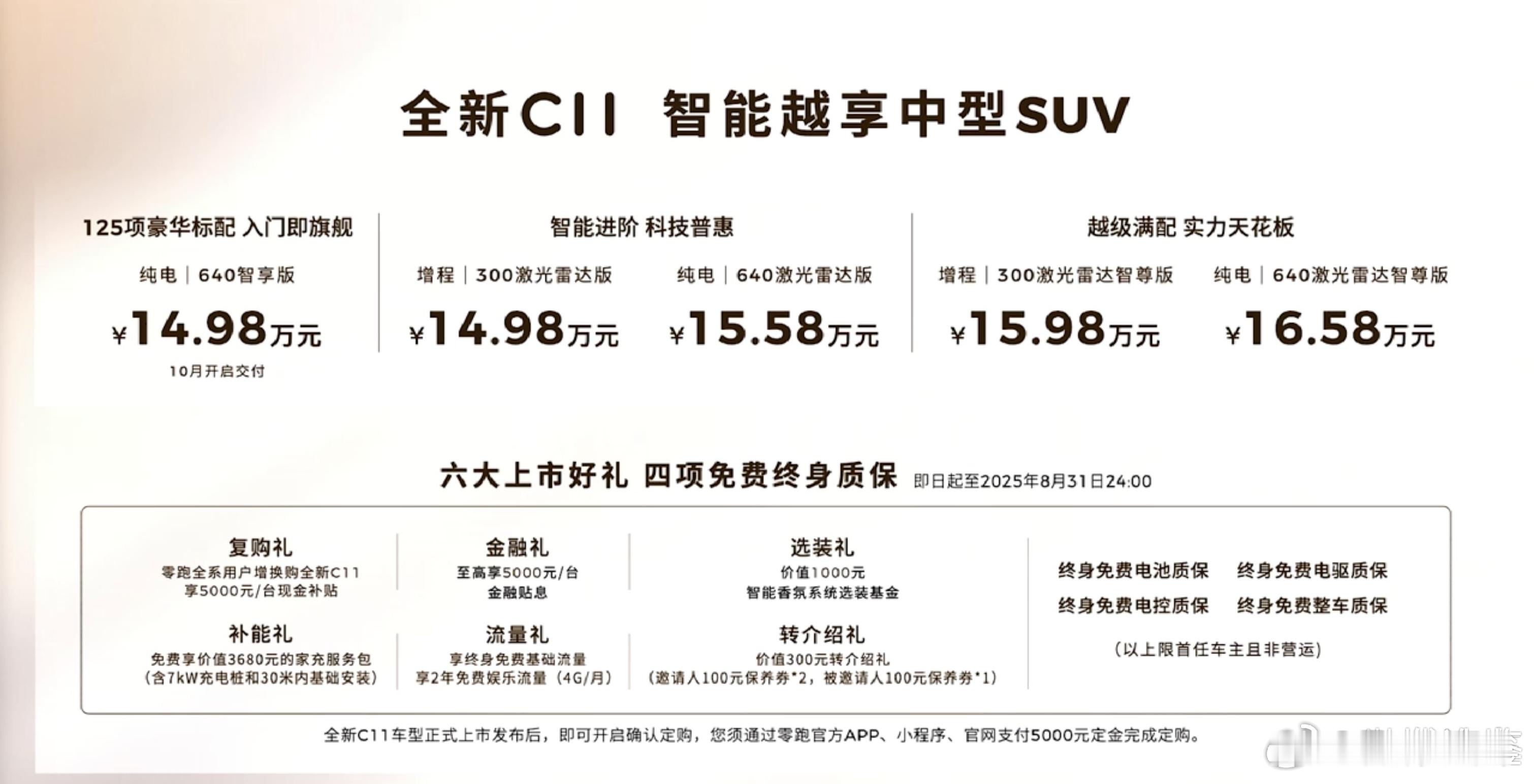 零跑全新C11：15万级SUV的性价比之王，闭眼入不踩雷！ 零跑全新C11不用纠