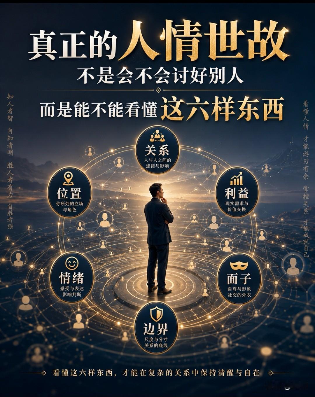 人情练达，不是研究怎样讨好所有人，而是研究怎样看懂关系、保护尊严、平衡利益、掌握