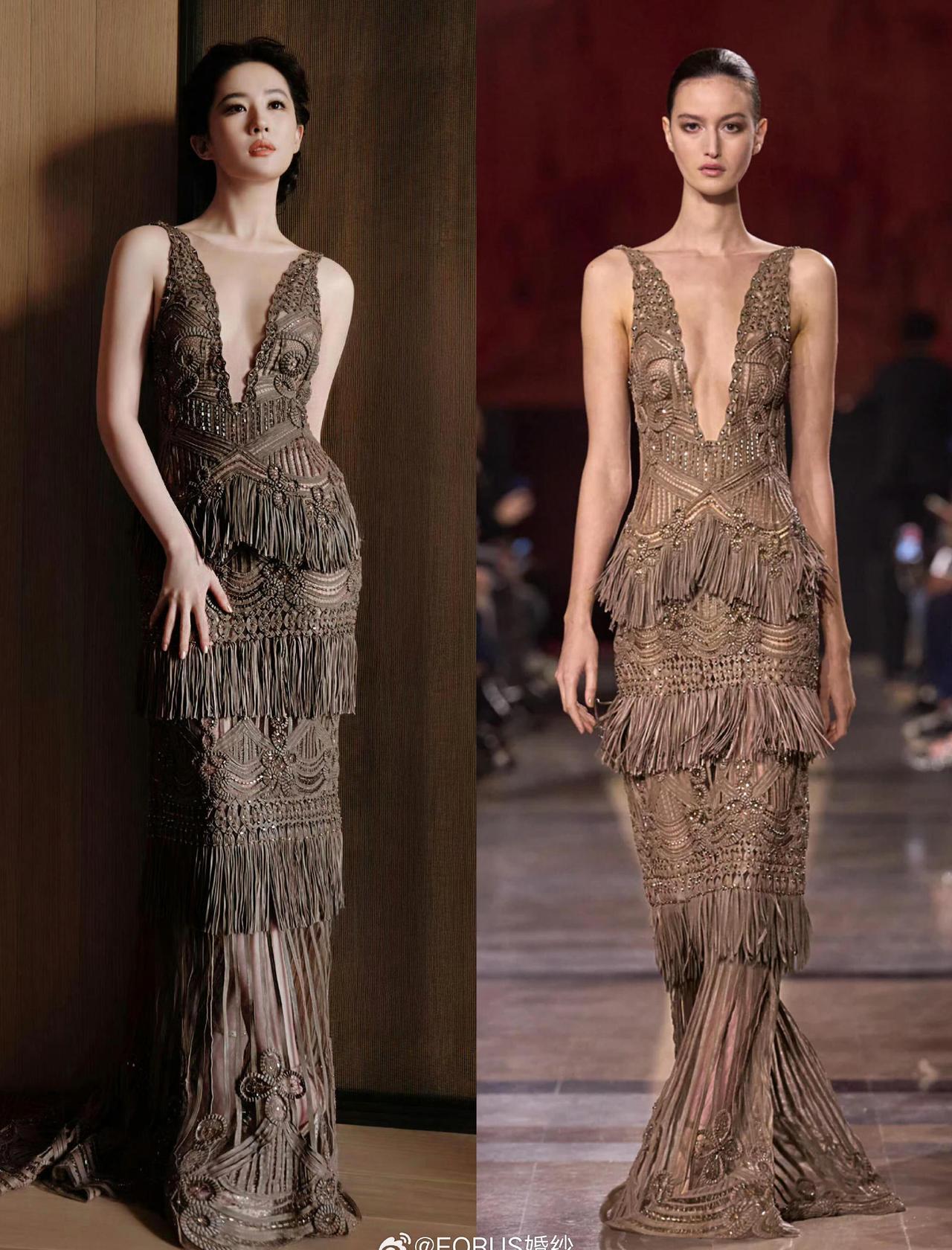 刘亦菲❗️内娱唯一长期垄断ES高定首穿女王
刘亦菲身穿Elie Saab 202