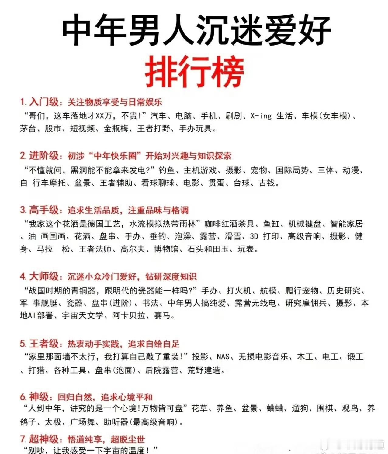 中年男人沉迷的爱好总有一款适合你那玩艺那可真是别具一格。例如，钓鱼稳稳地坐在“爱