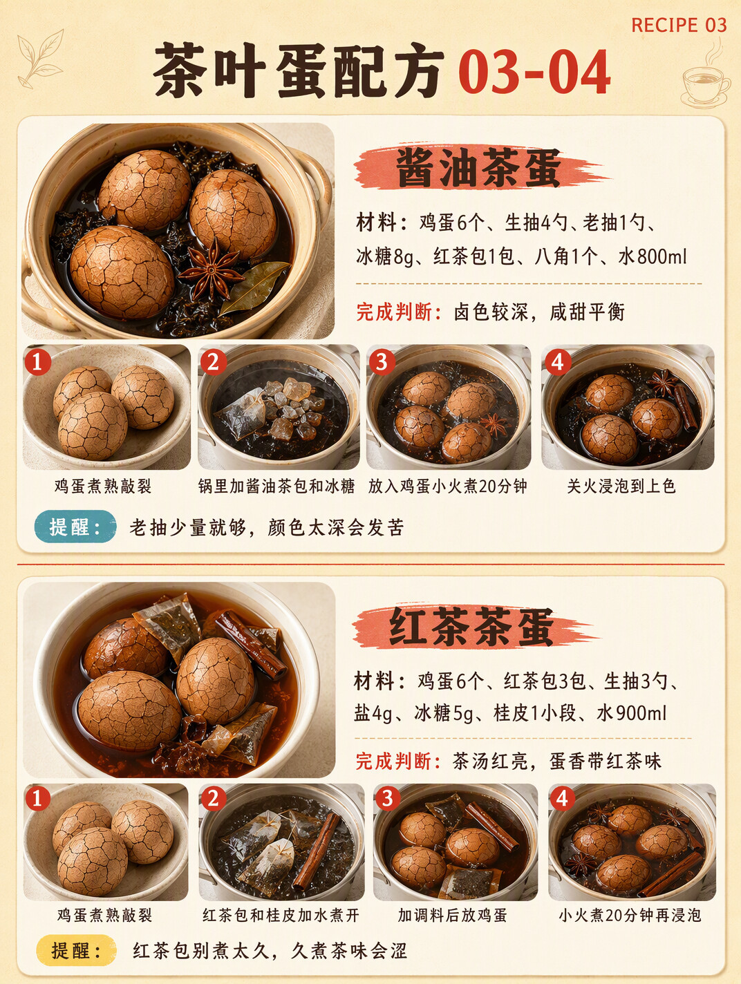 16种茶叶蛋配方，学着卤起来 ​​​