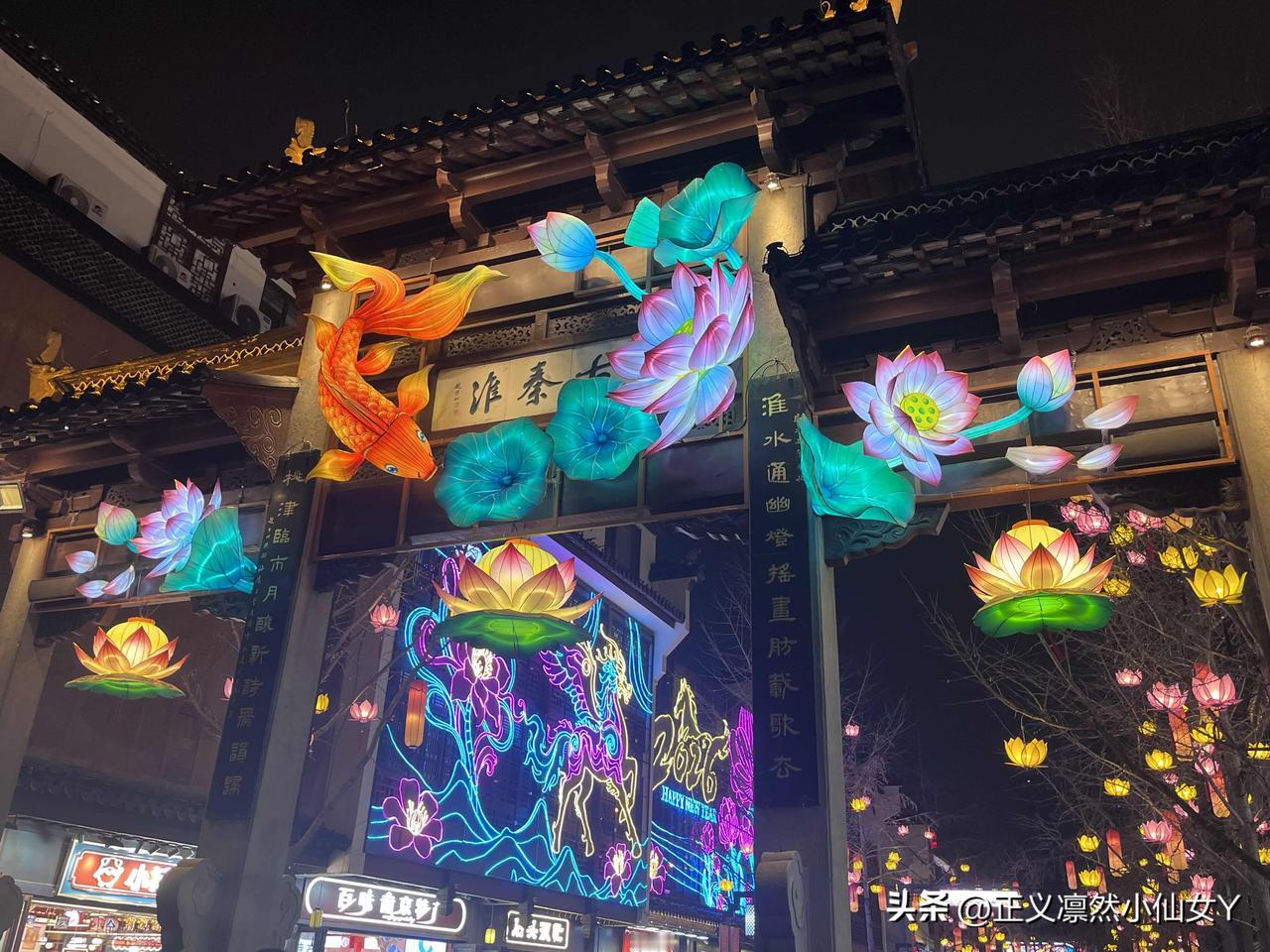 ‼️‼️元旦夜游秦淮河有感

元旦之夜，与先生踱步秦淮河畔，目之所及皆是熙攘人潮