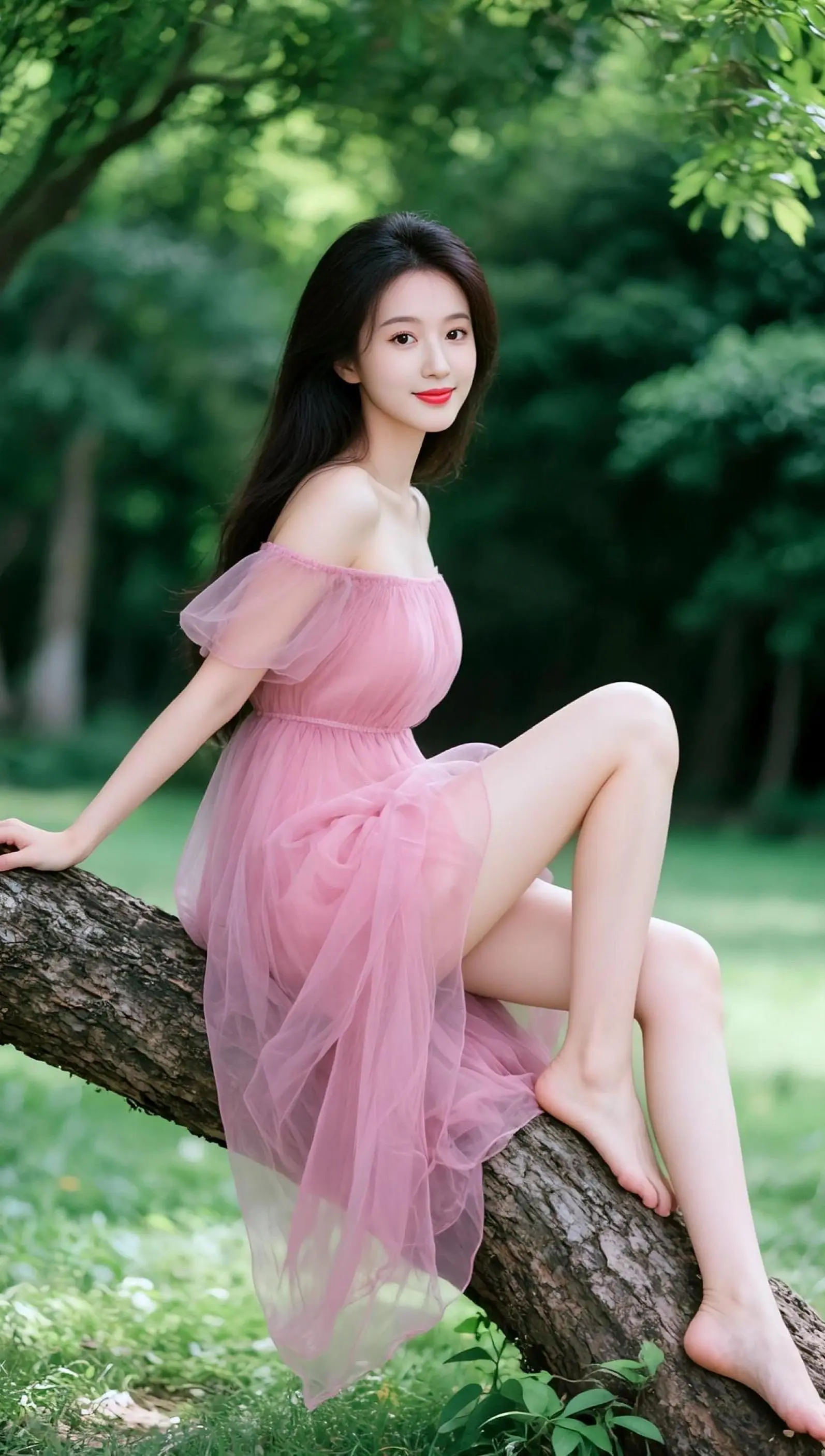 AI粉纱森系写真 随变ai随便玩