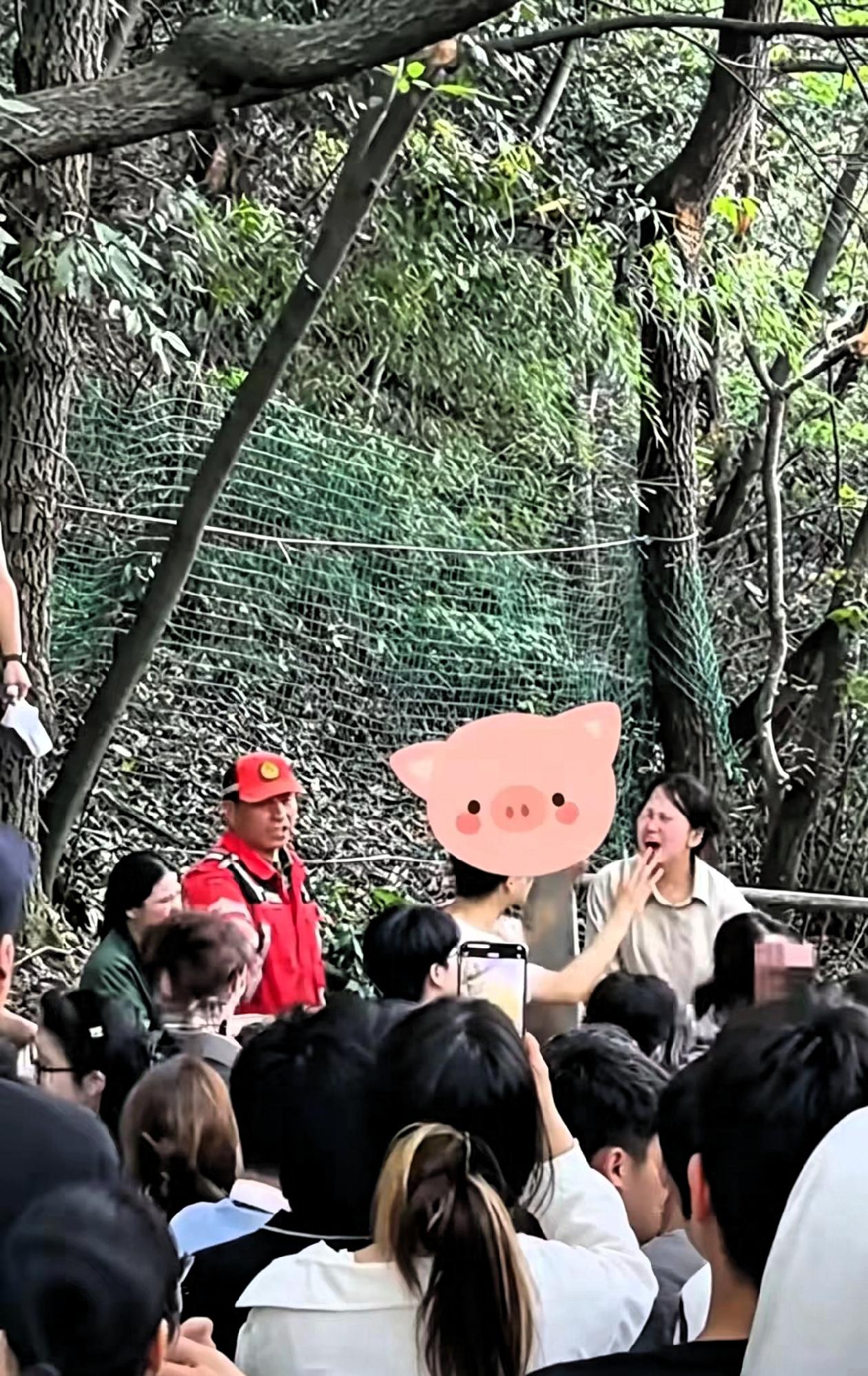 男朋友带着女朋友的闺蜜去爬杭州北高峰，女朋友带着另一个闺蜜也去爬山了，但这四个人