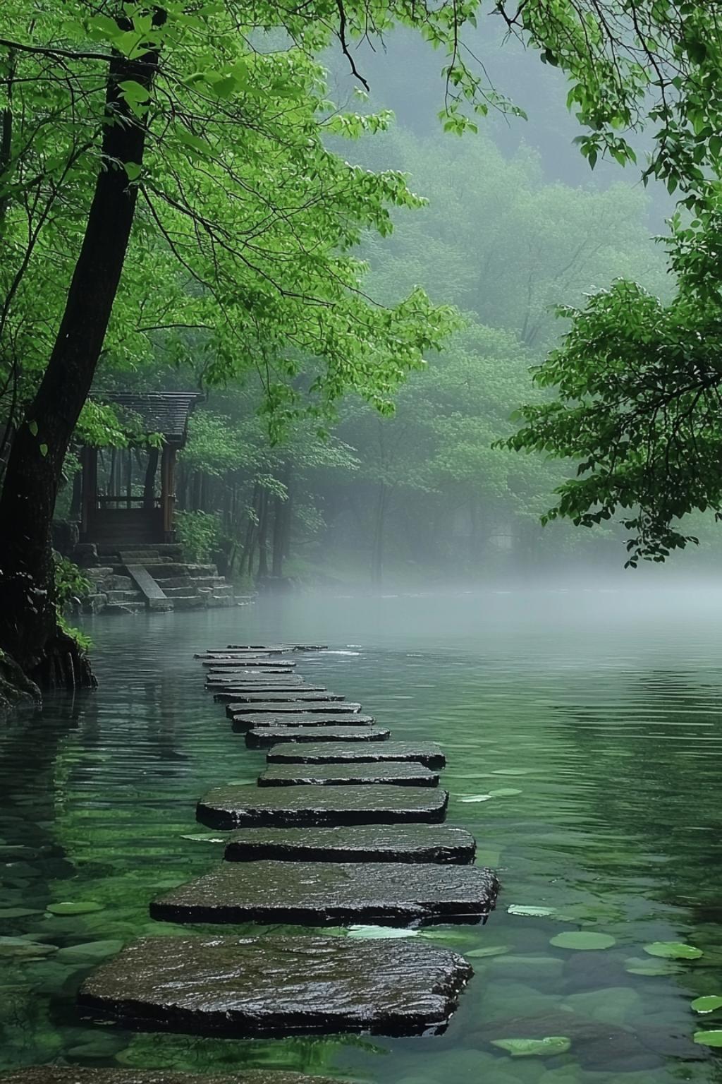 五月，一场醉人的绿~🌿

这绿是有层次的。围墙上的爬山虎是深碧，老楼背阴处的苔