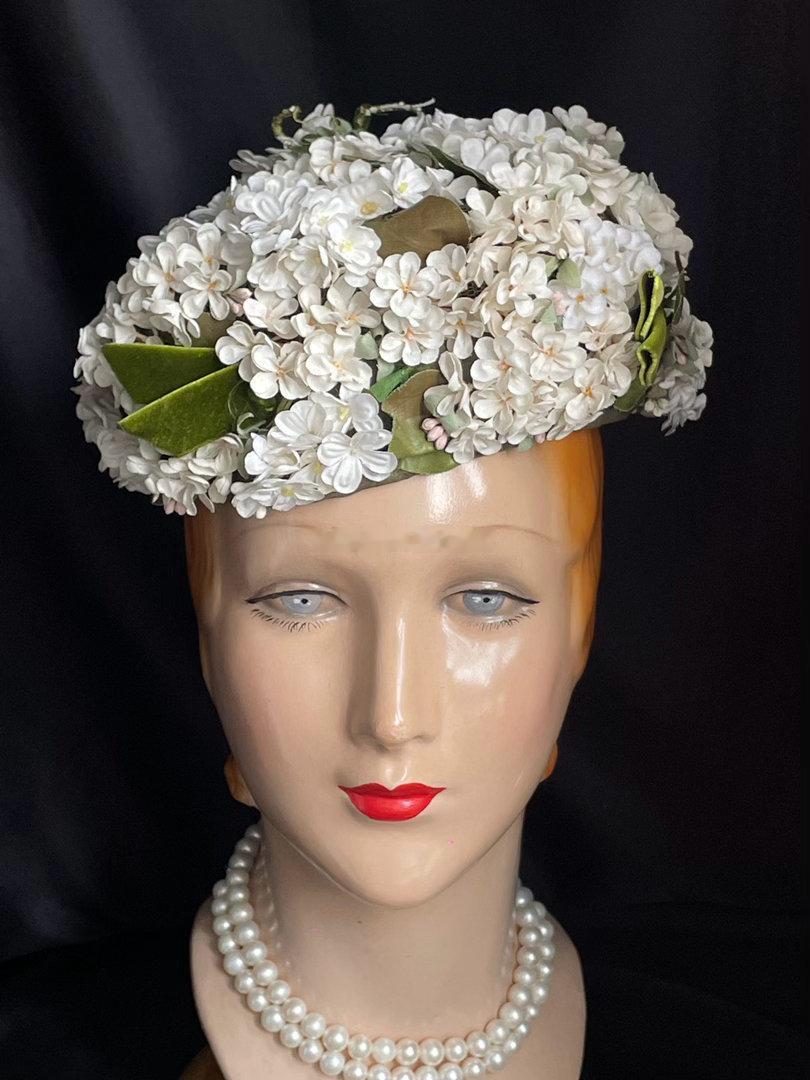 vintage  立体多层滿花  竞拍中 1950s 英产 