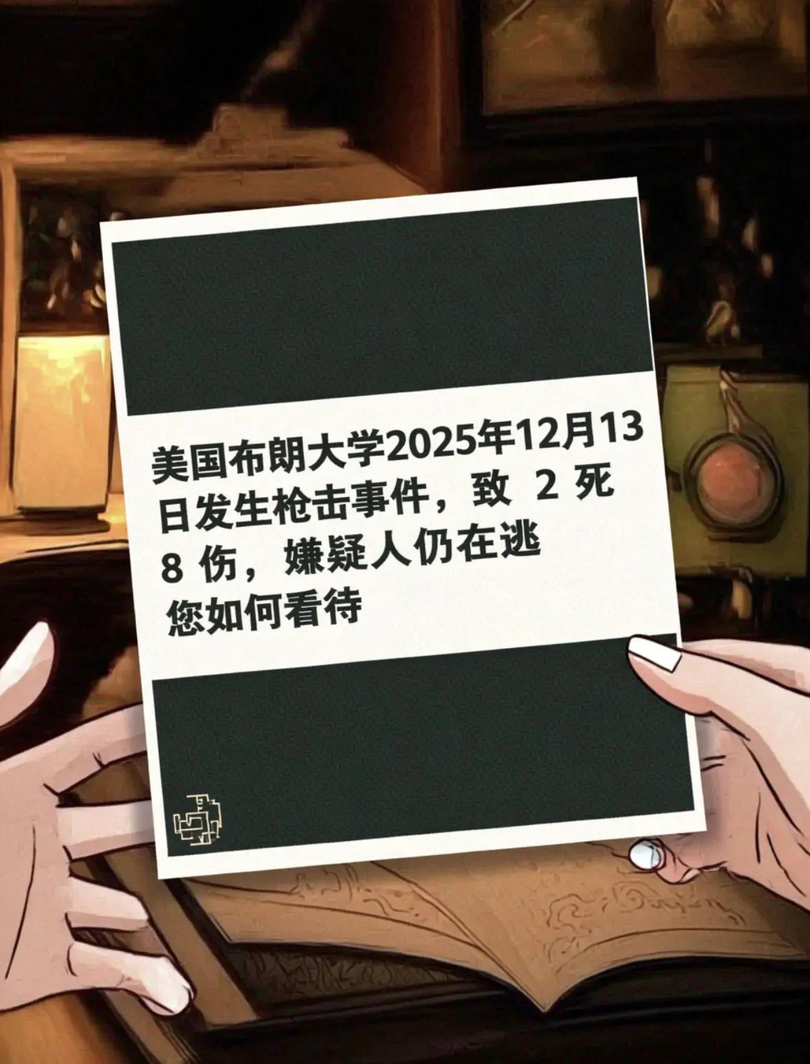 美国布朗大学发生枪击。美国布朗大学2025年12月13日发生枪击事件，致 2 死