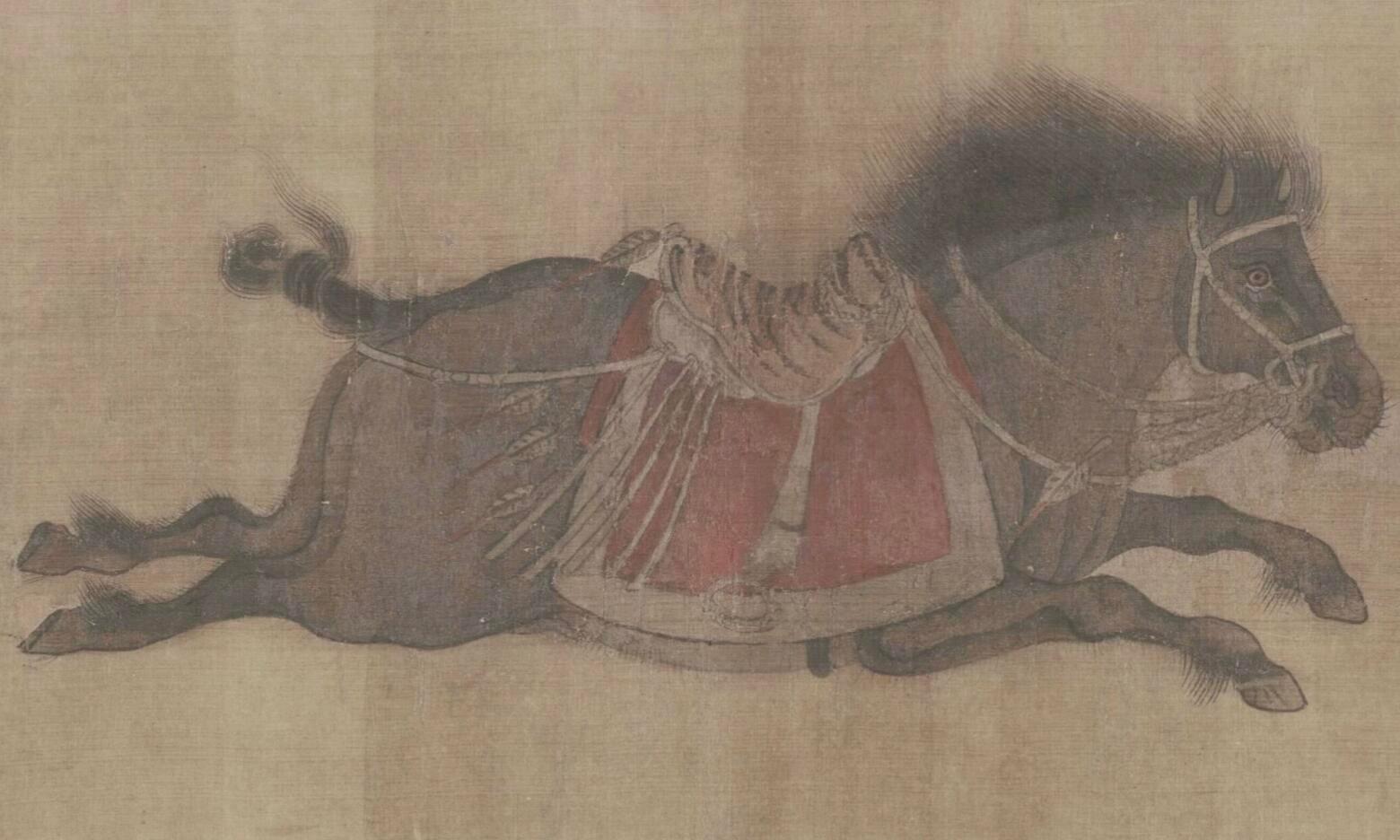 文物 | 金代赵霖《昭陵六骏图》绢本设色，纵27.4厘米，横444.2厘米，北京