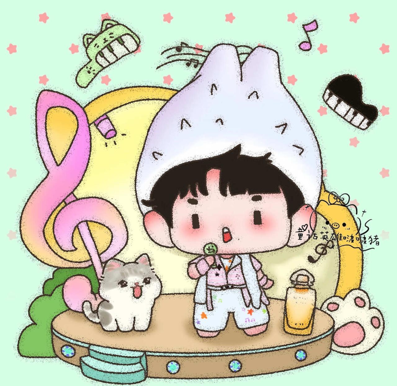 过去这么久还是放不下这个瑞瑞兔
开始着手准备生日物料了！
私人稿件禁一切