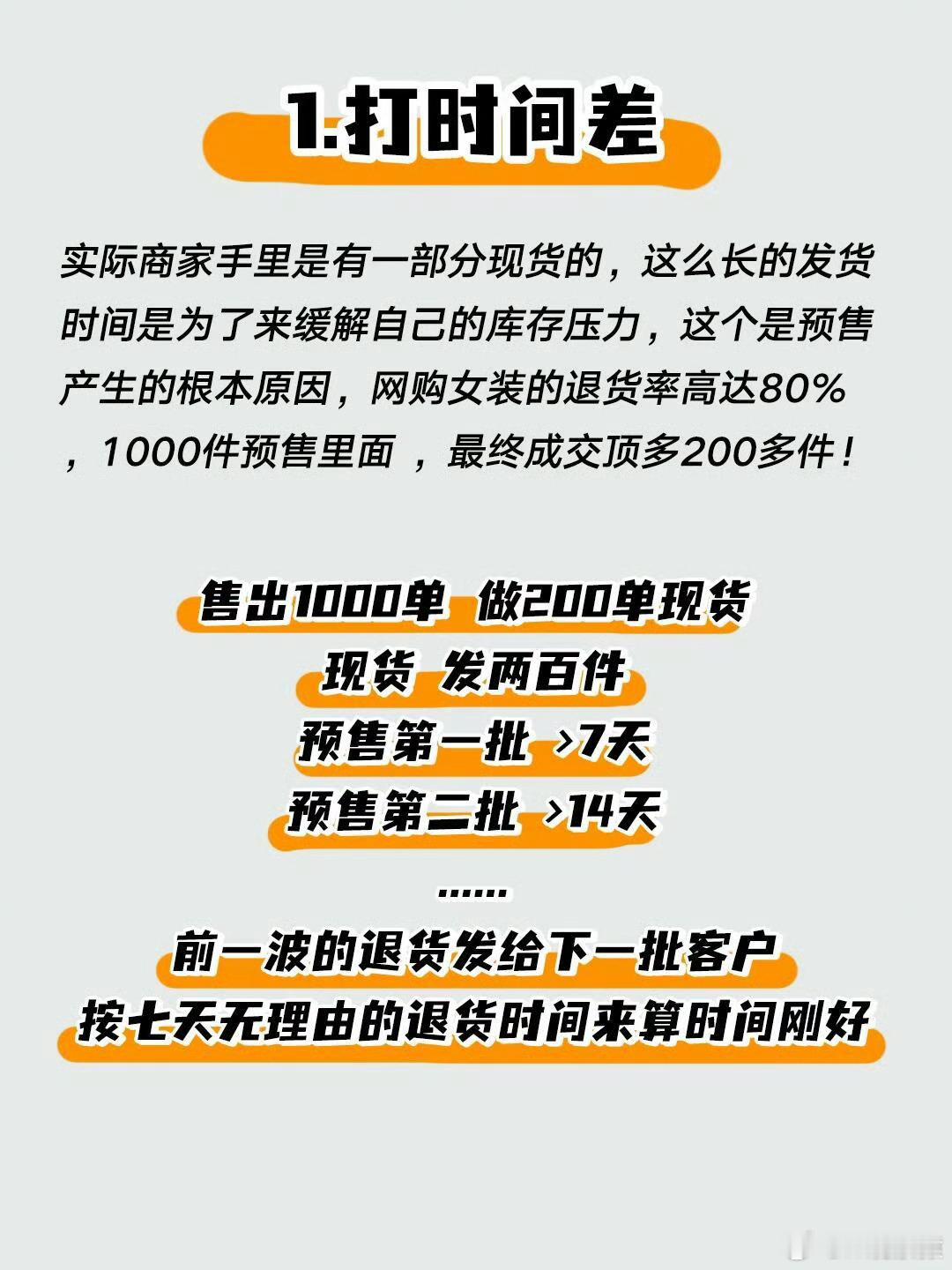 女装预售的秘密。↓↓↓ 