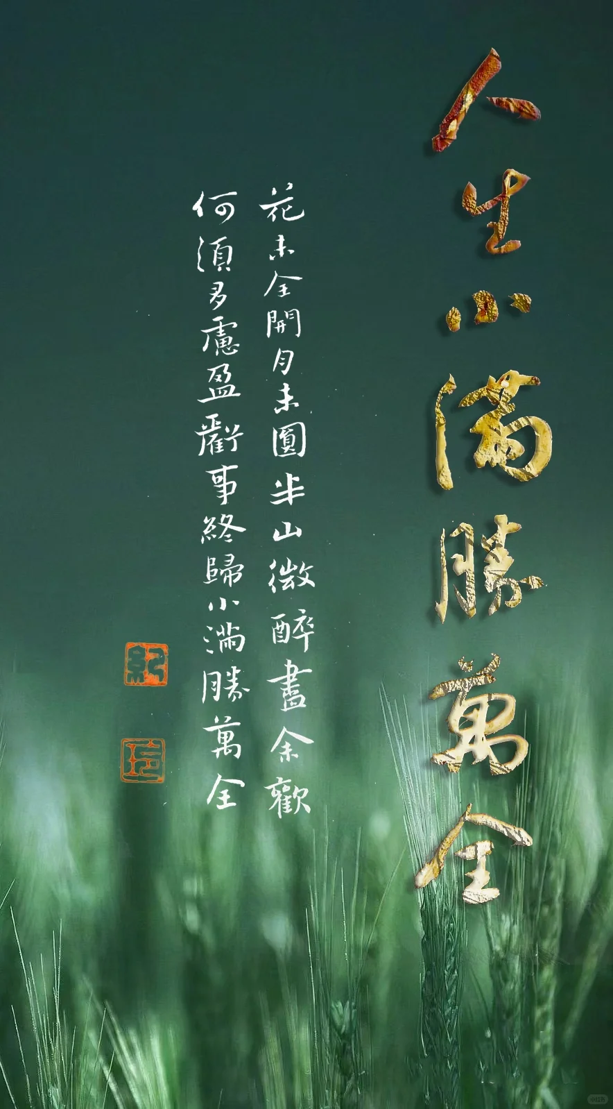 今日小满。