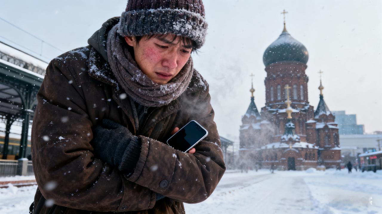 谁能想到！来哈尔滨打卡冬日美景，刚下火车就被零下25℃的寒风冻得直打哆嗦，精心搭