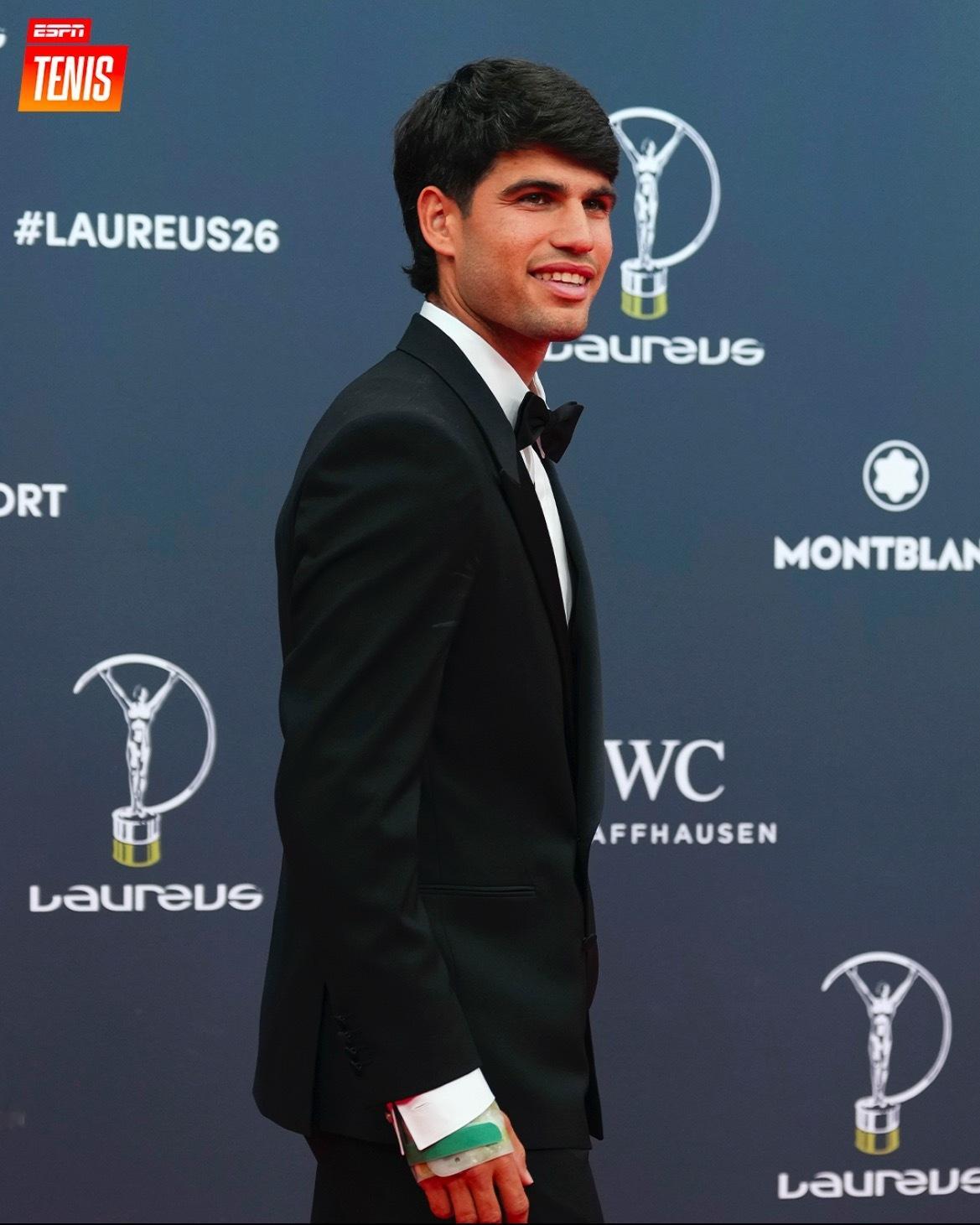 阿尔卡拉斯劳伦斯最佳男运动员体育大赏 阿卡在出席劳伦斯颁奖典礼接受采访时谈到是否