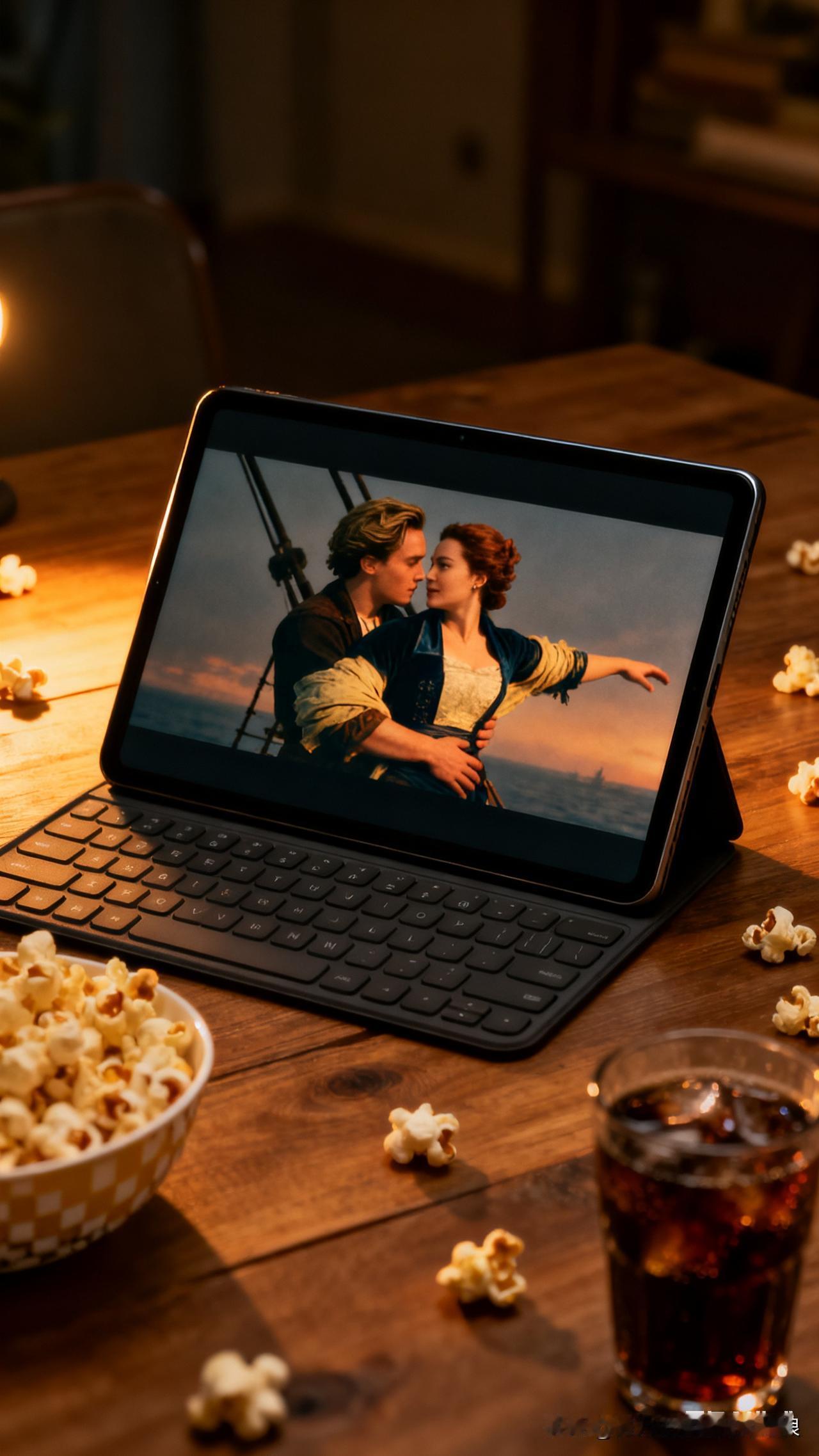 谁懂啊！今天晚上用鸿蒙平板重温《泰坦尼克号》，直接沉浸式共赴星光之约～14.2英