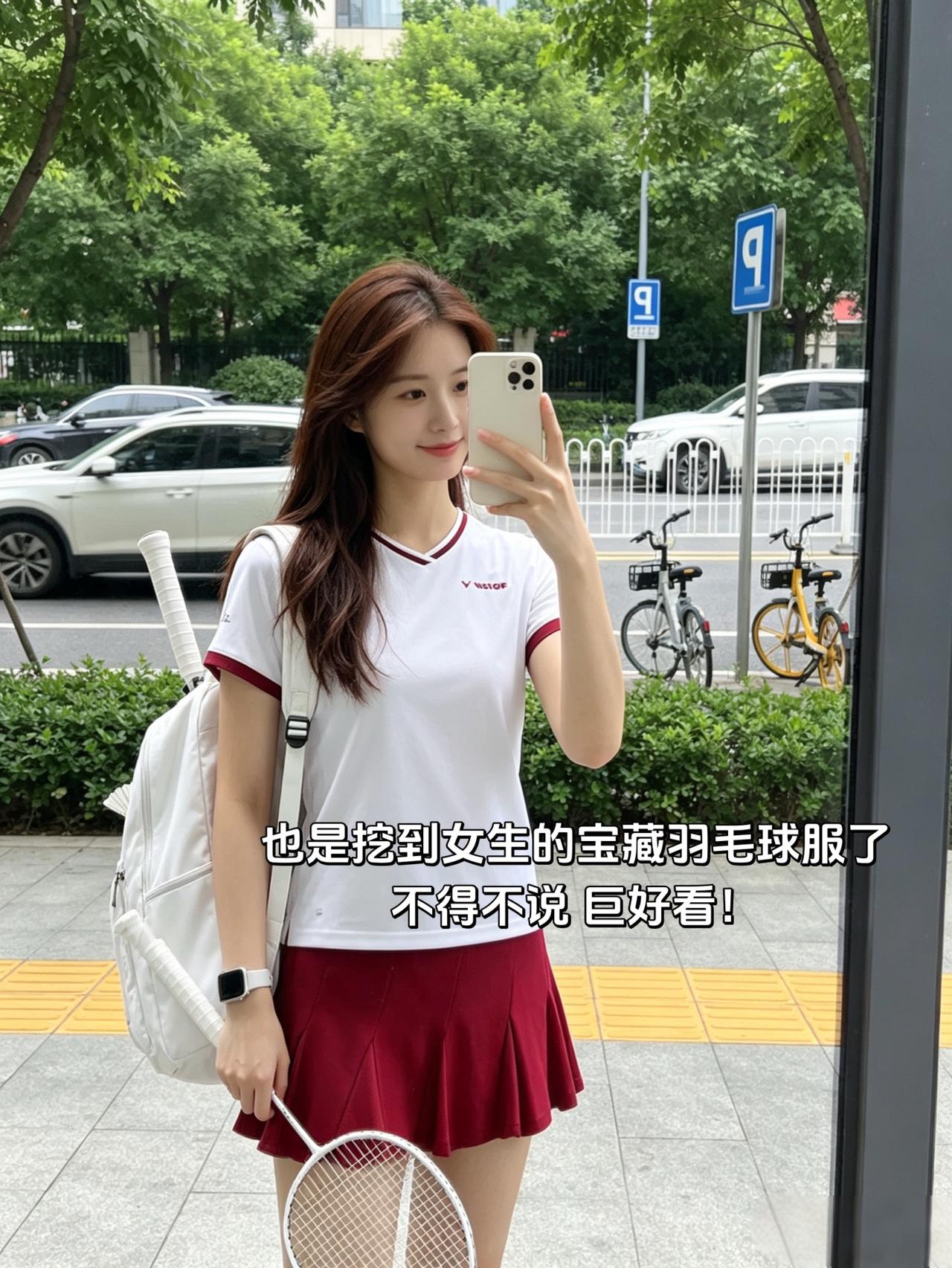 也是挖到女生的宝藏羽毛球服了
不得不说 巨好看！