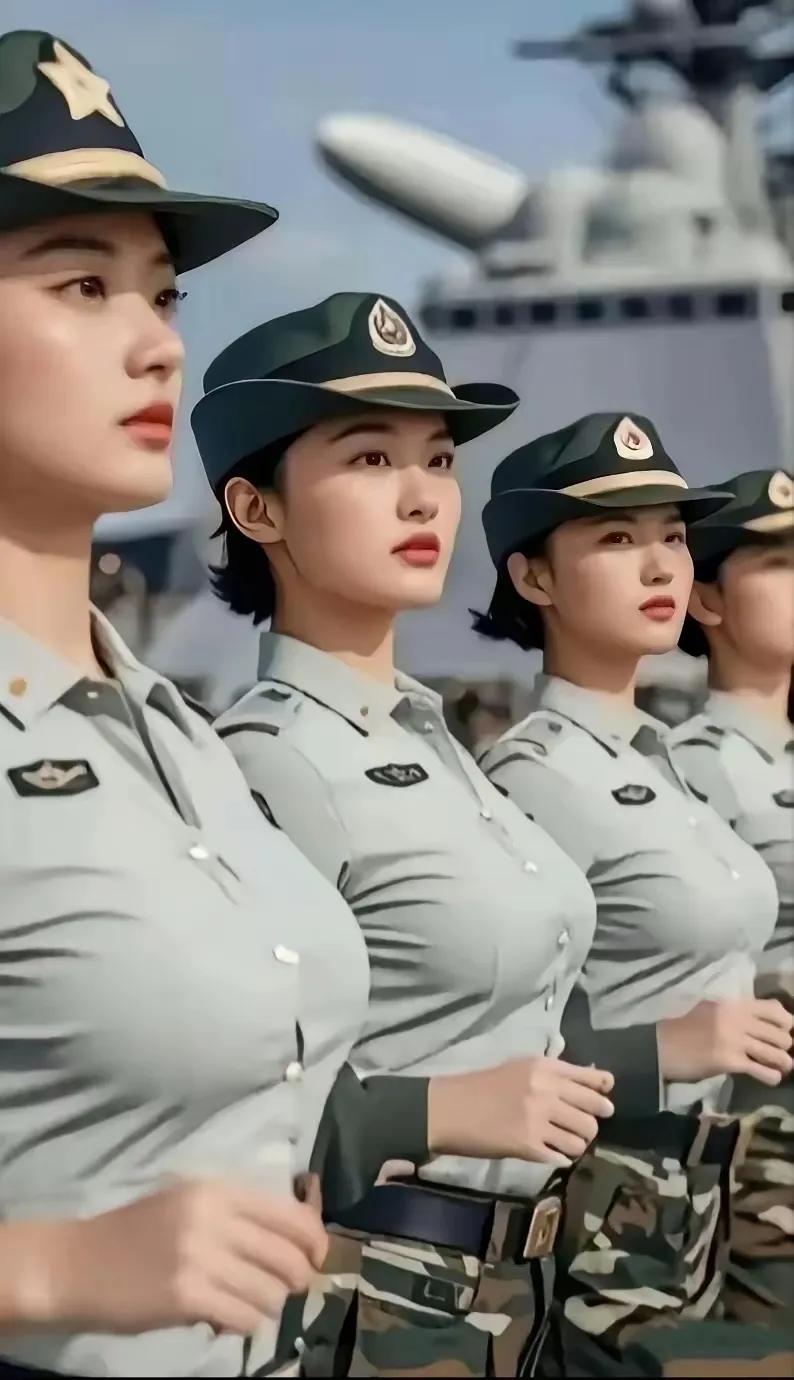 让这样的女兵上战场，对方忍心进攻吗？