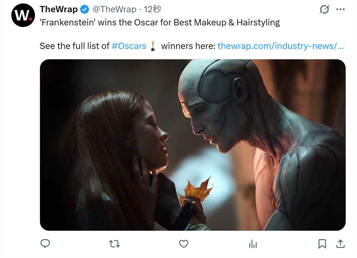 TNABO 奥斯卡最佳化妆发型：《弗兰肯斯坦》奥斯卡