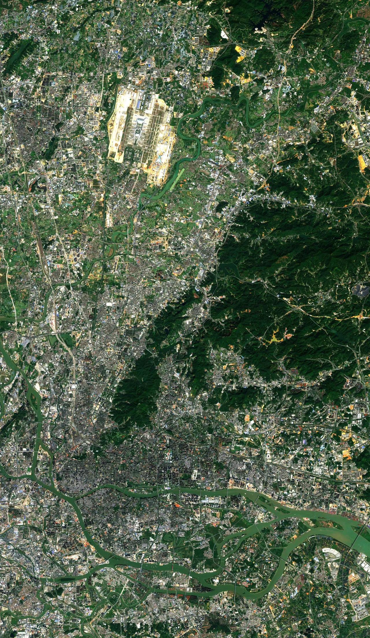 广州市与白云机场最新卫星图（11.29）