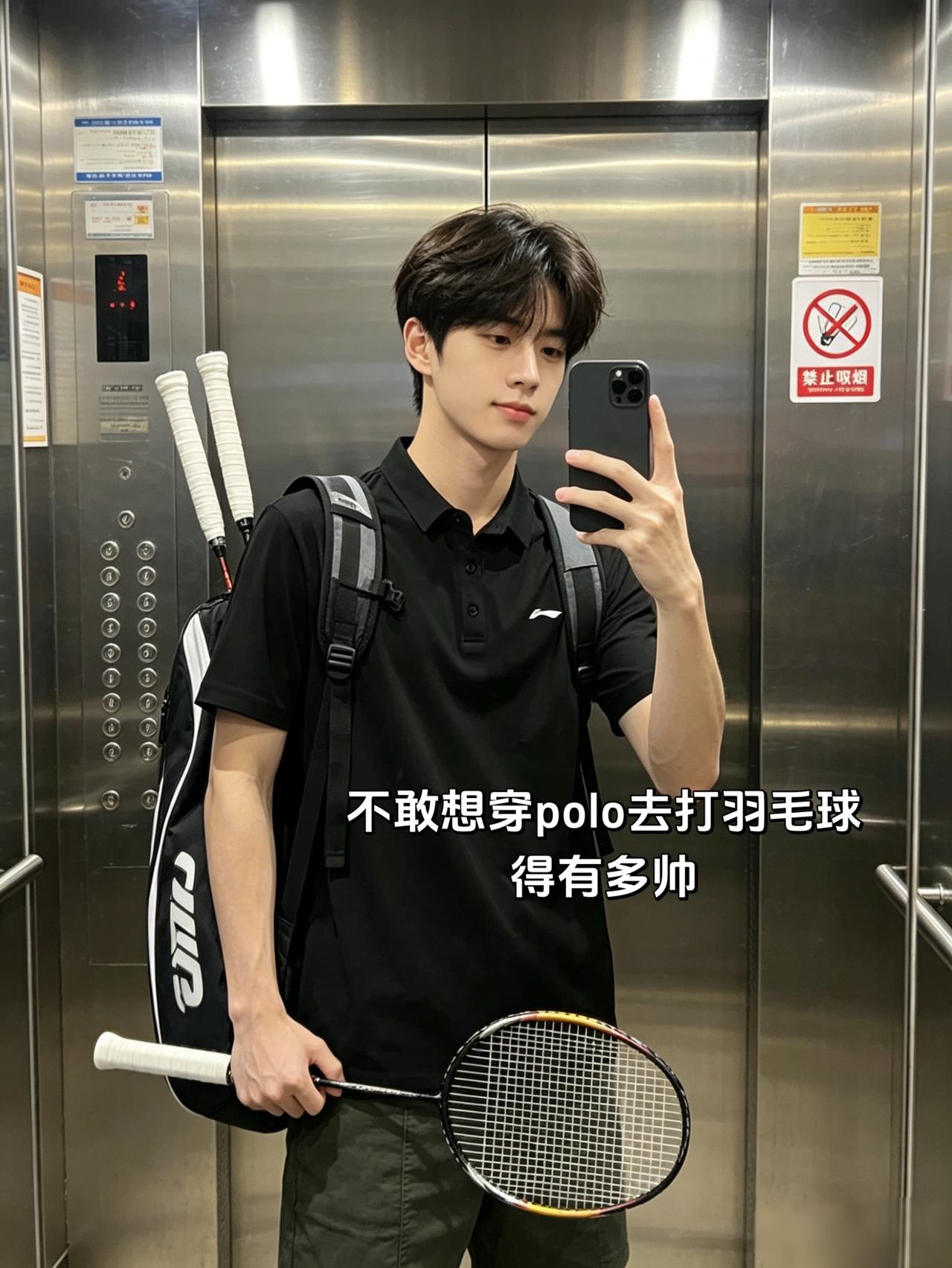 不敢想穿polo去打羽毛球
得有多帅