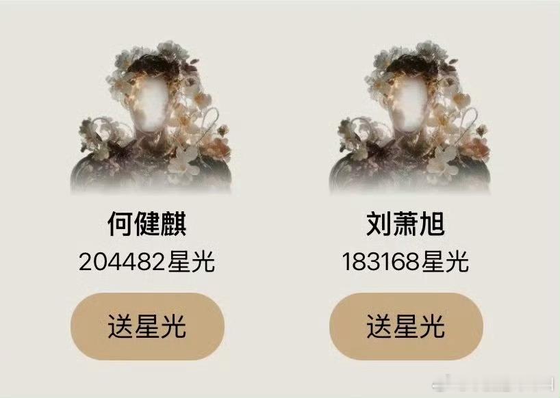 腾讯星光大赏这个投票也是被我们短国的流量们挤进去了 目前何健麒领先刘萧旭一些短剧