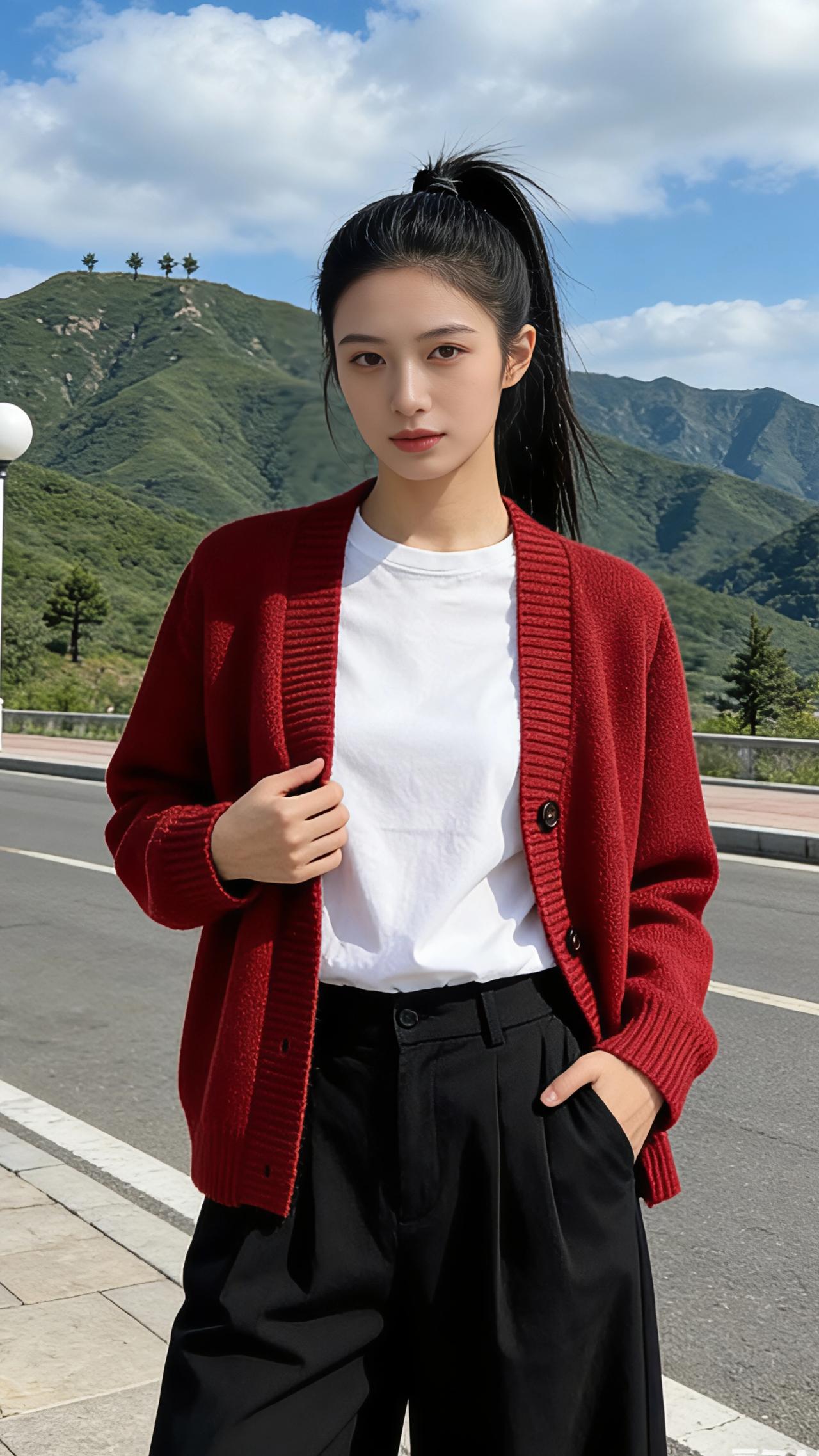 早春穿搭马年就要马上时髦 开春穿搭思路打开春季罩衫穿搭思路 针织毛衣