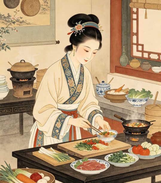 不止影视虚构！宋代真有女御厨，厨娘还是古代高薪职业
热播美食古装剧《珍馐记》里，