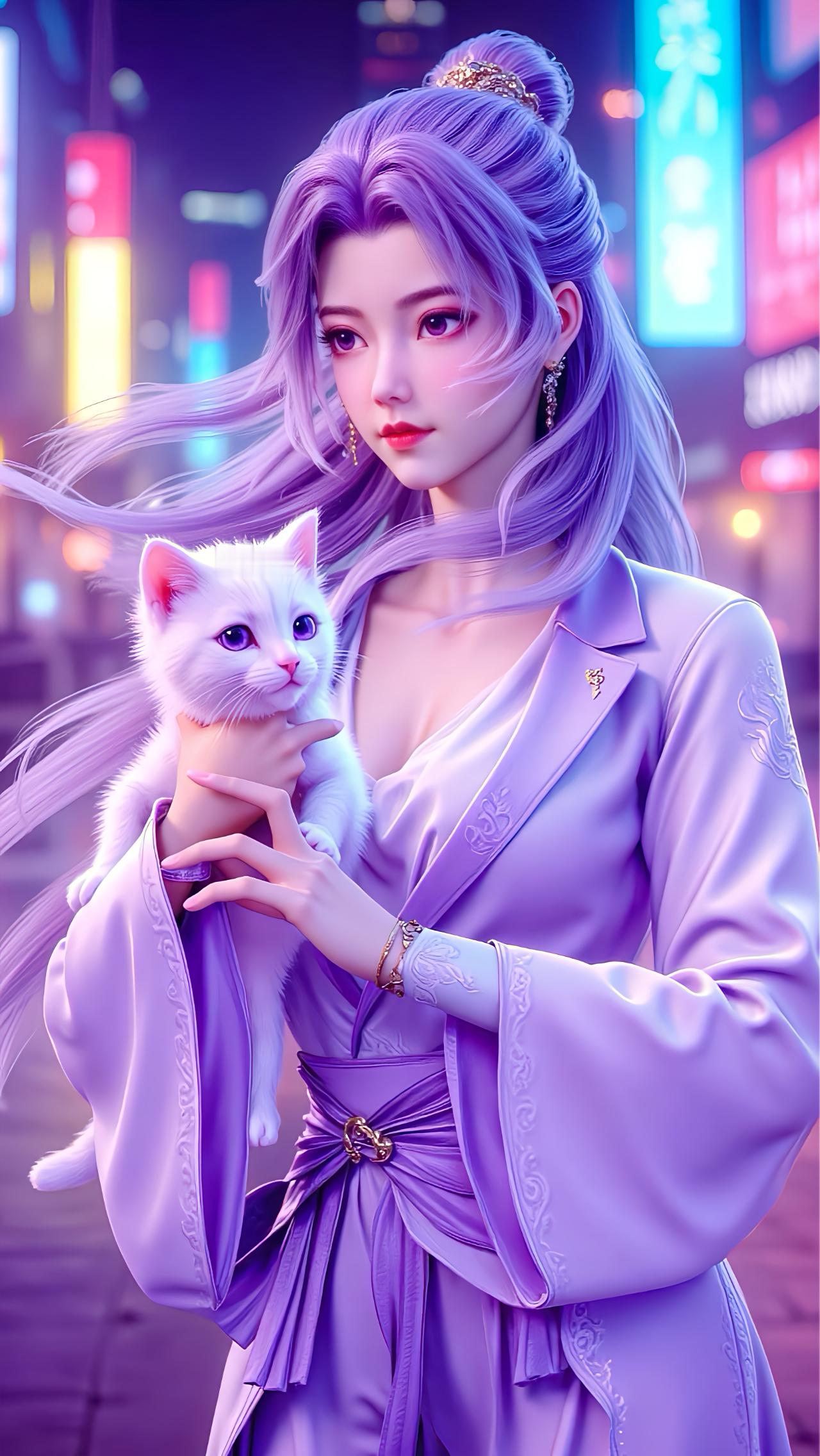 师兄啊师兄  云霄仙子【精美壁纸】美女和她的宠物小猫！ ​​​