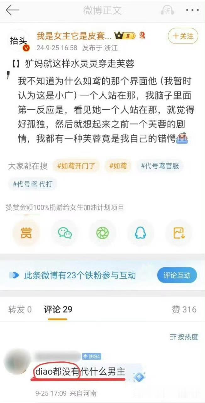 其实不是很懂为什么系带说广是大/男/王，骂女主的时候就知道给女人安个*上去了，可