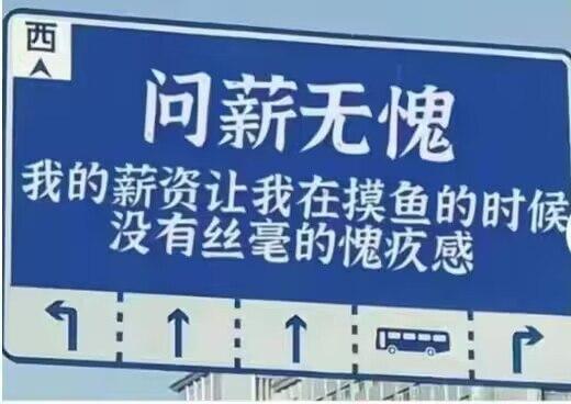 我的薪资让我觉得公司只是为了买断我工龄凑数，而不是为了买我的劳动力。