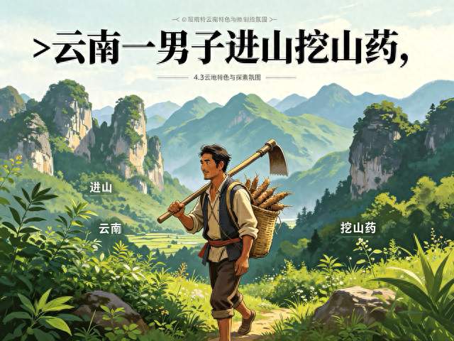 云南一男子进山挖山药，连挖3天挖出近5米深坑仍不见根茎尽头