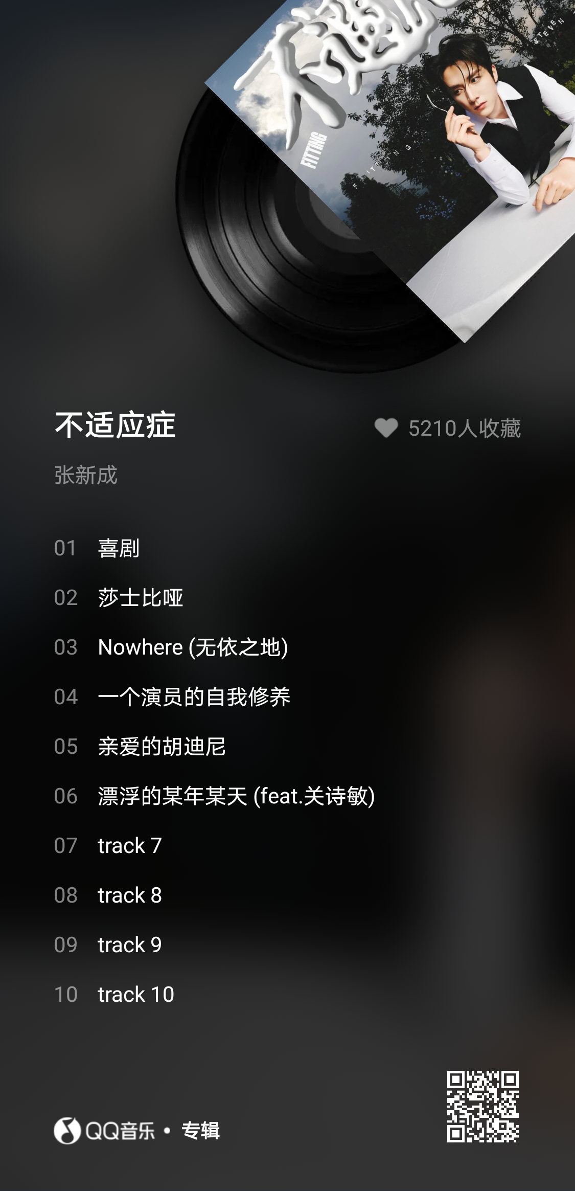张新成✨张新成新专辑不适应症 《不适应症》解锁7/10！20250818 tra