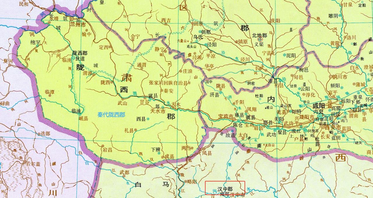 看图就能知道，韩信和诸葛亮所面对的敌人有什么区别了。
韩信北出汉中，只有雍州，而