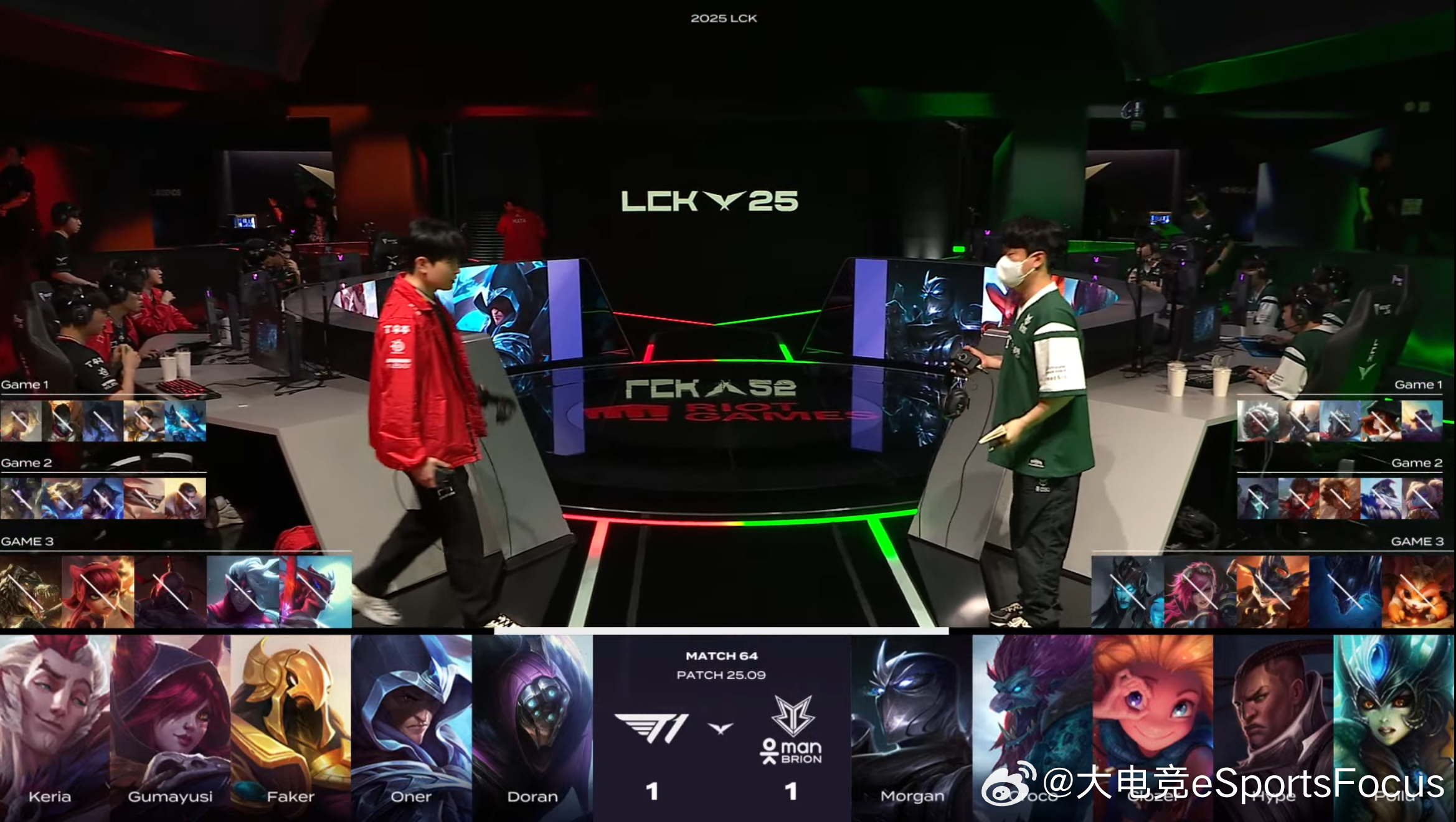 【LCK春季赛 T1 1-1 BRO】本局BP如下t1对战bro2025LCK 