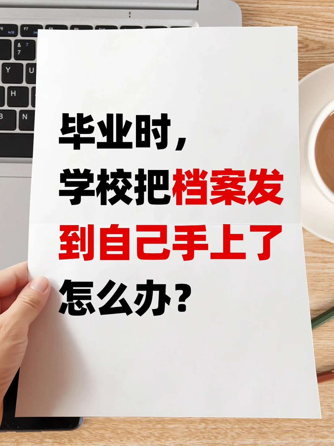毕业时，学校把档案发到自己手上了怎么办？