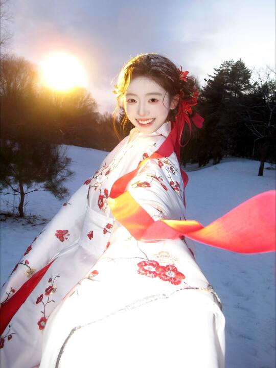 在长白山拍到了发光的朝鲜公主