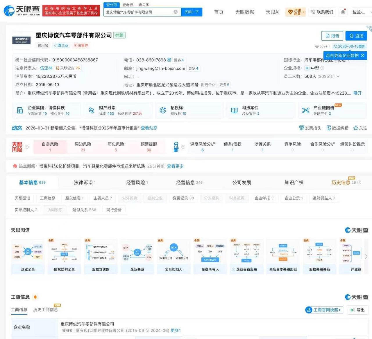 博俊科技拟6亿元扩建汽车轻量化零部件项目
据证券时报网报道，博俊科技9月14日公