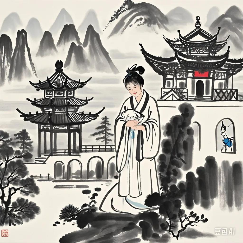 画屏绣阁，香闺素手。#蹈姿轻逸美若画# #听潮阁画# #如诗如画的画#