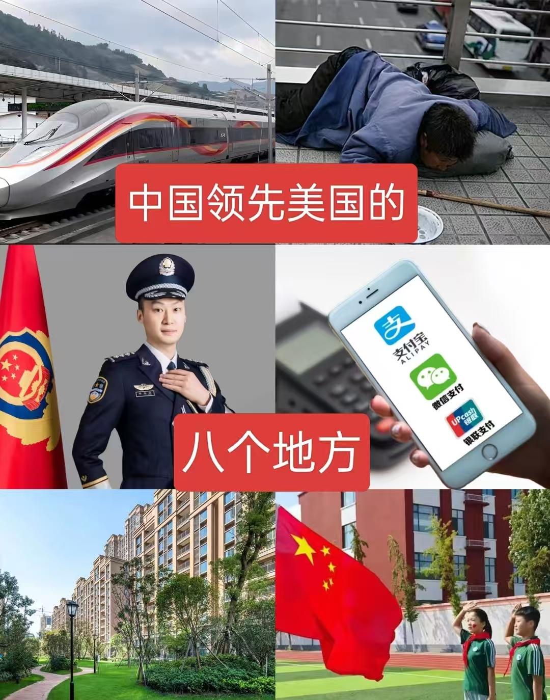 中国领先美国的八个地方