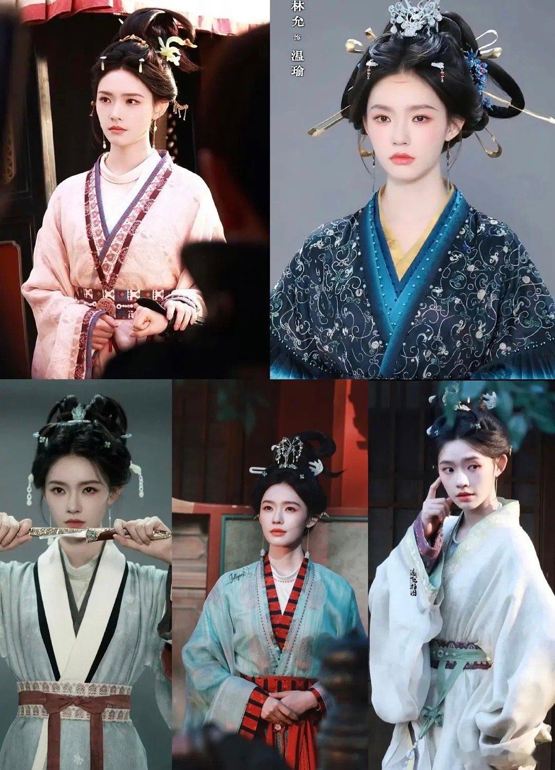 在拍古偶花妆造服化 