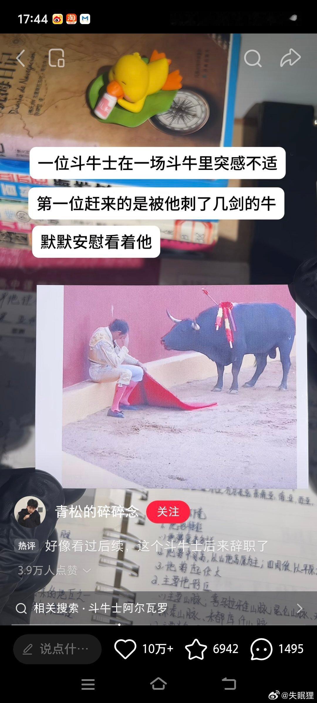 流传很广的那个斗牛士被牛感动而退役的故事是假的，现实的版本很讽刺：人类只有终身瘫