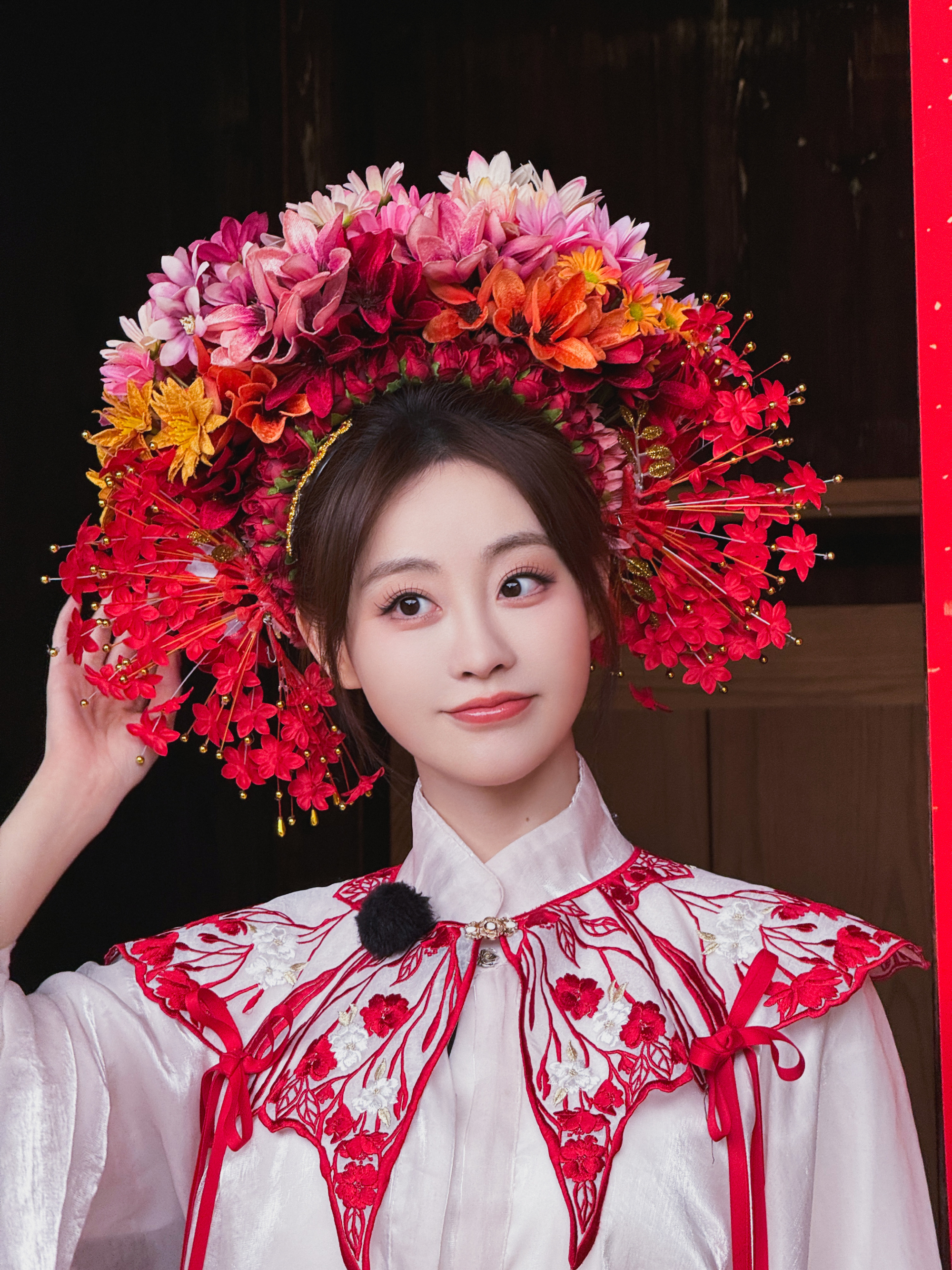 祝绪丹 簪花祝真的好漂亮[期待][期待] ​​​