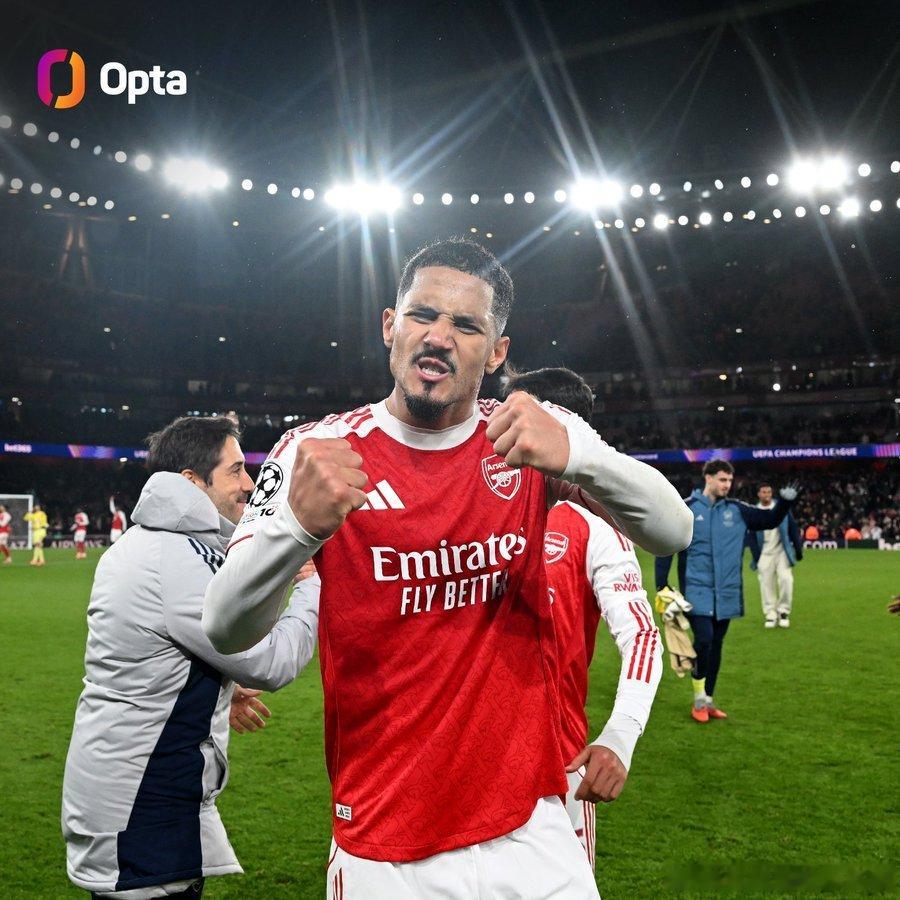 Opta：阿森纳自 2005-06 赛季以来，首次在欧冠前五场比赛中全胜——那一