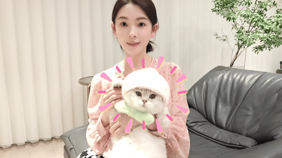 陈瑶把小猫也摇来剧宣了 陈瑶这剧宣方式太有创意啦！带着自家猫猫小呼一起，水果头套