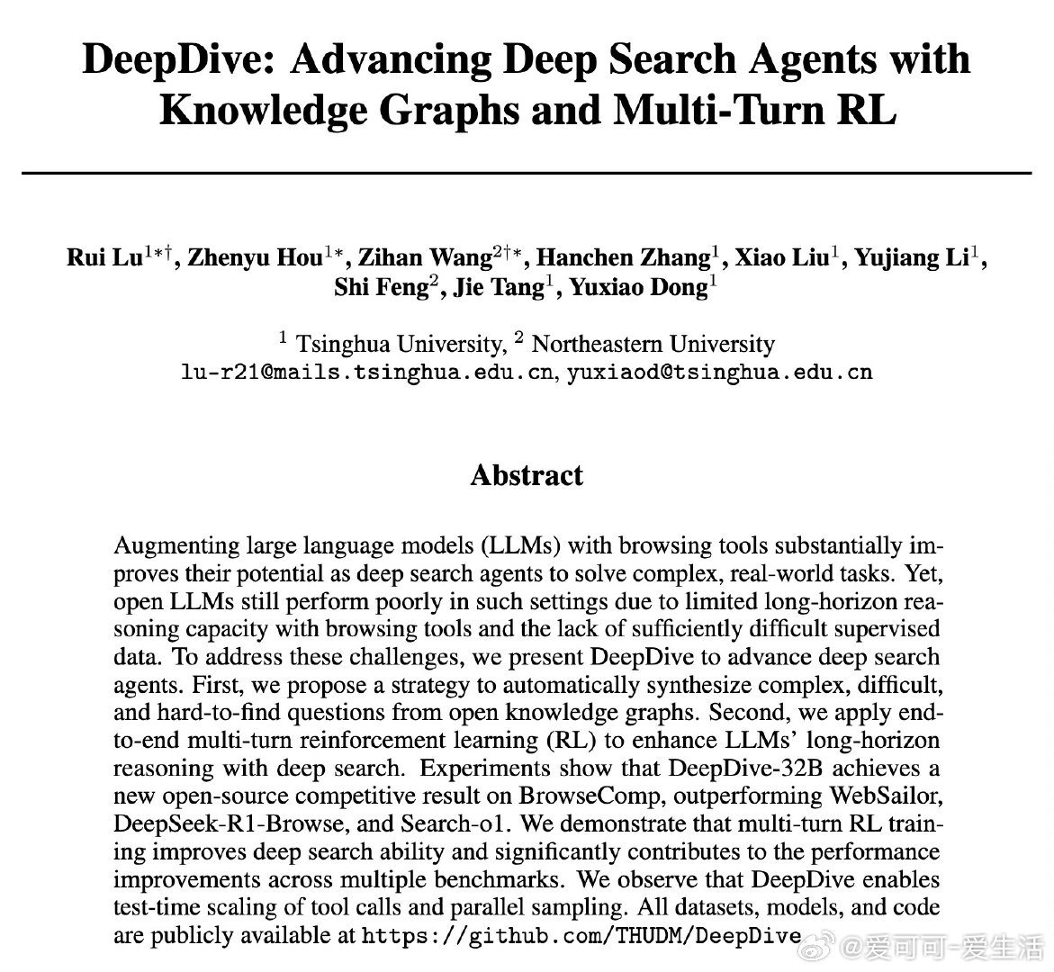 《DeepDive: Advancing Deep Search Agents 