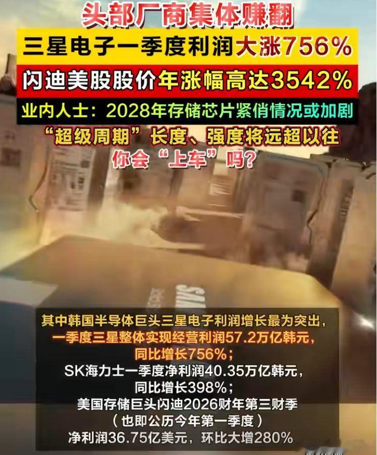 闪迪股价近一年狂飙3542% 存储巨头业绩股价双炸裂，利润最高涨超7倍！涨幅太疯