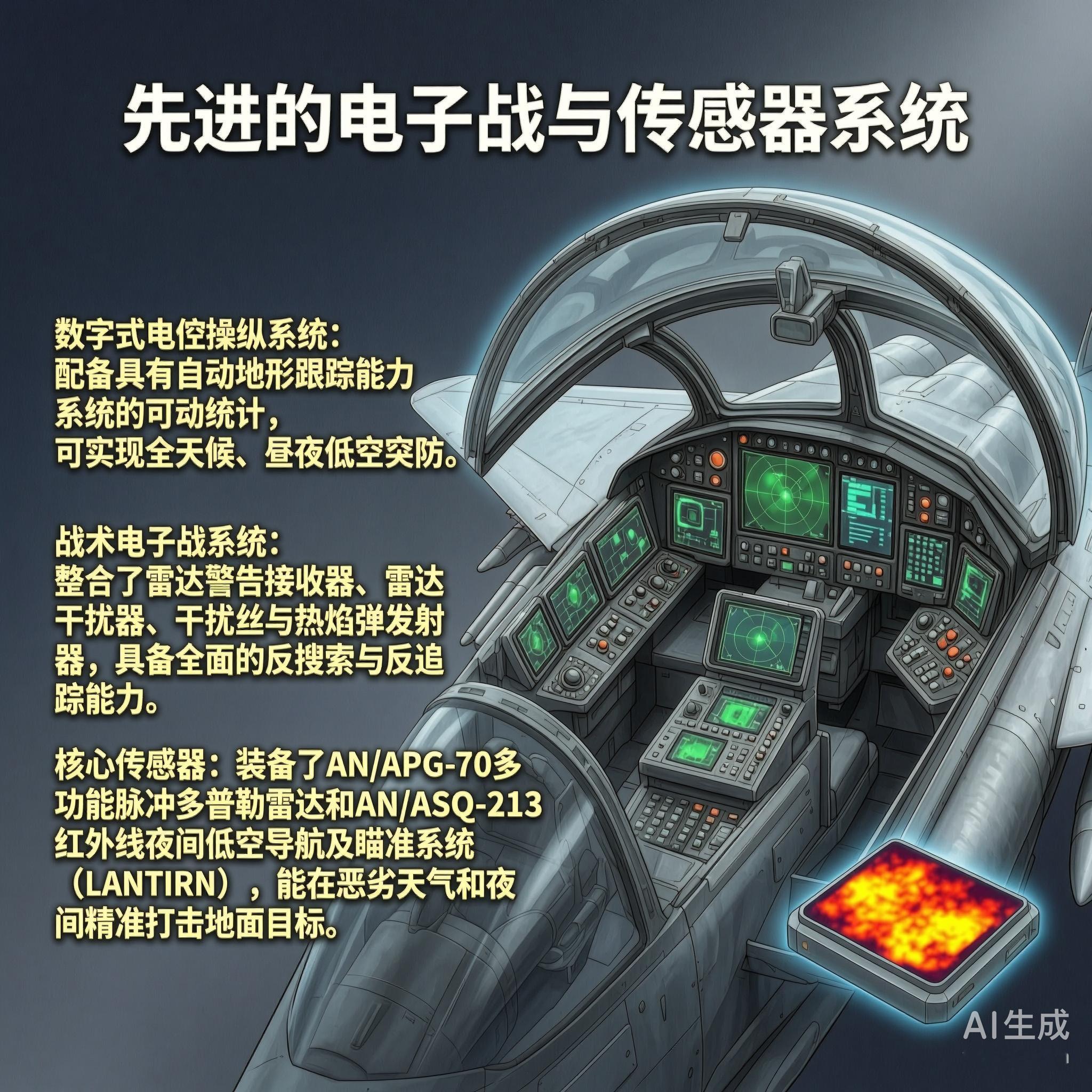 军事ai新视野 F-15E“攻击鹰”战斗轰炸机F-15E“攻击鹰”（Strike
