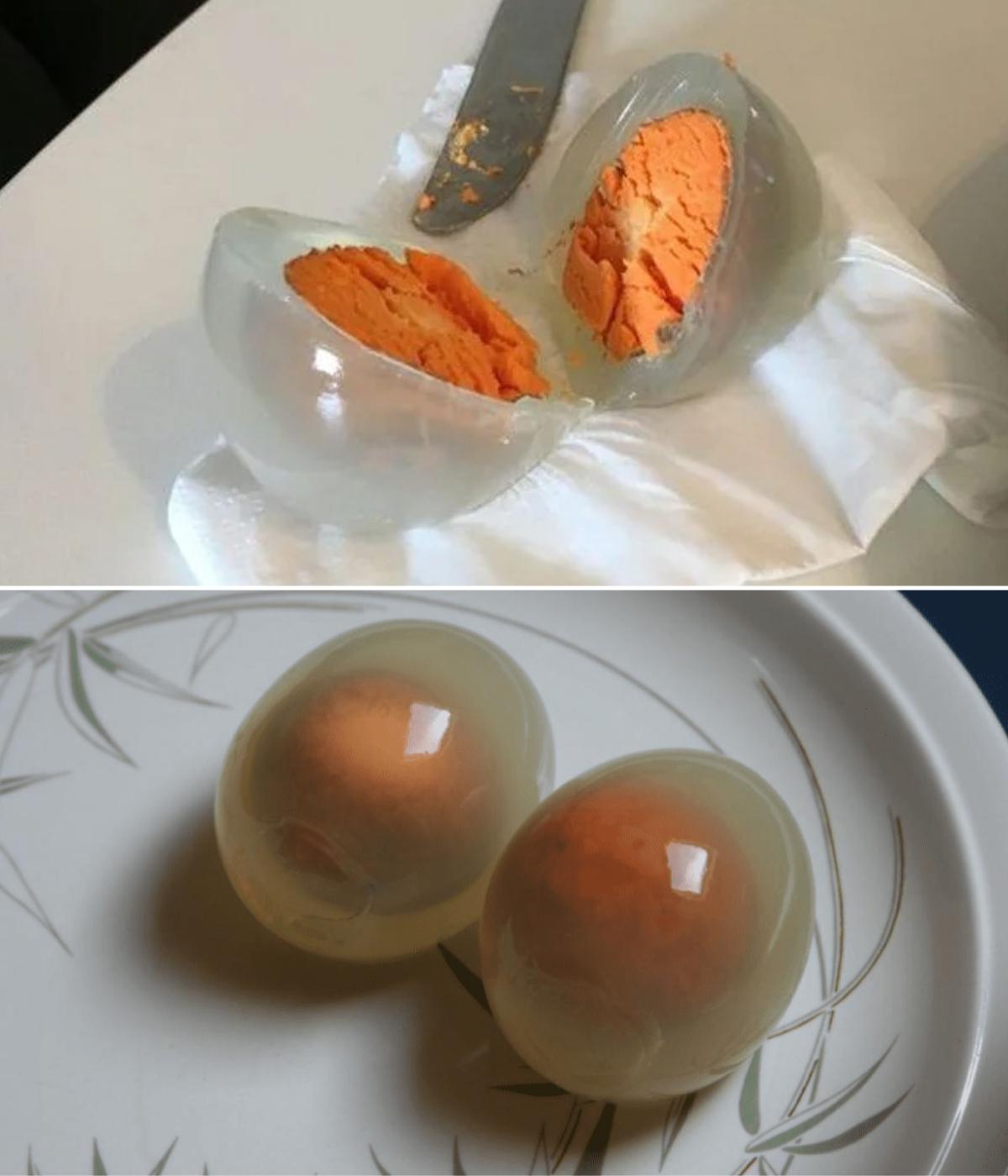 煮熟后的“企鹅蛋”，居然是透明的！

水煮企鹅蛋不同于我们常吃的鸡蛋，其蛋清部分