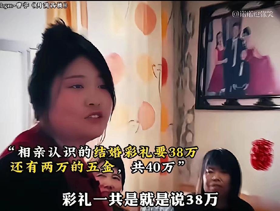 40万彩礼验钞机清点！女方七大姑八大姨齐上阵，男方看傻了眼
 
相亲认识的情侣谈